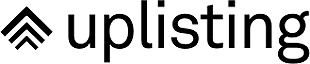 Uplisting logo. It features a bold, sans-serif design with the word "UPLISTING" in capital letters, rendered in black on a white background.
